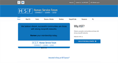 Desktop Screenshot of humanserviceforum.org