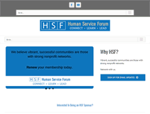 Tablet Screenshot of humanserviceforum.org